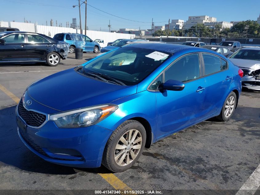 VIN KNAFX4A61E5079749 2014 KIA Forte, LX no.2