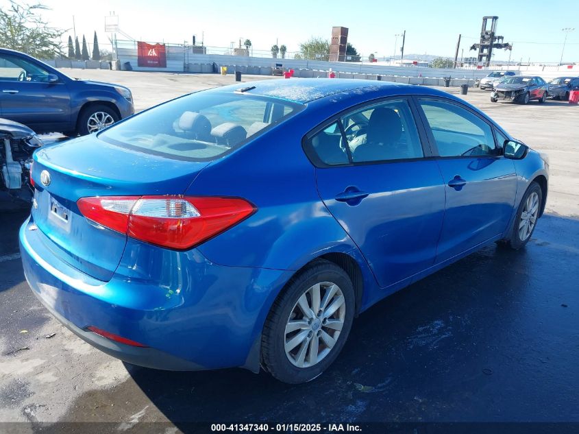 VIN KNAFX4A61E5079749 2014 KIA Forte, LX no.4