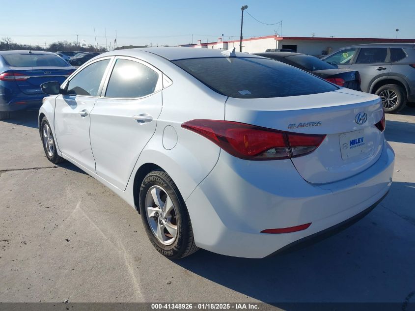 VIN 5NPDH4AE6FH650748 2015 Hyundai Elantra, SE no.3