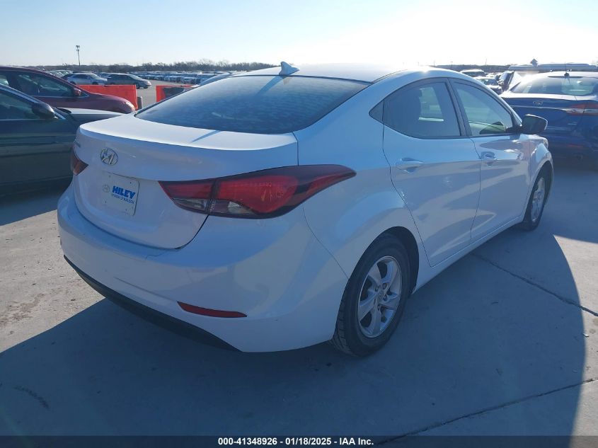 VIN 5NPDH4AE6FH650748 2015 Hyundai Elantra, SE no.4