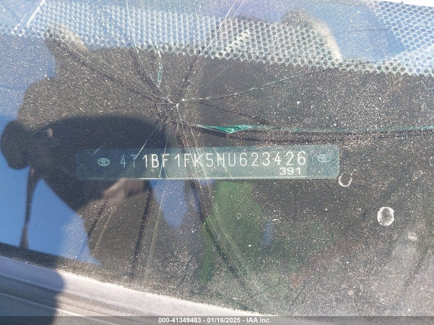 2017 TOYOTA CAMRY VIN: 4T1BF1FK5HU623426