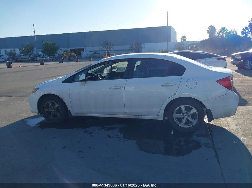 2012 HONDA CIVIC SDN VIN: 19XFB5F56CE000231