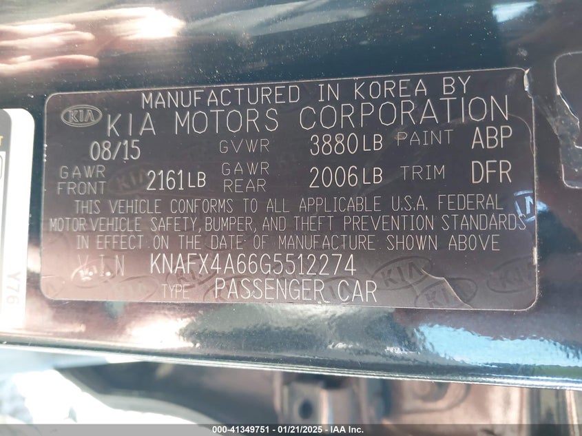 2016 KIA FORTE LX - KNAFX4A66G5512274