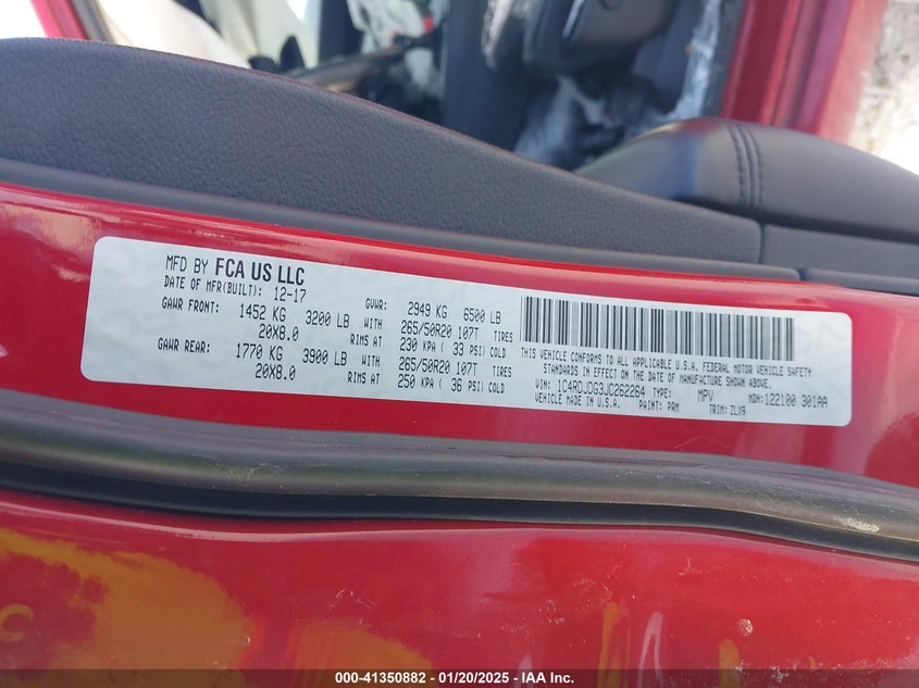 2018 DODGE DURANGO GT - 1C4RDJDG3JC262264