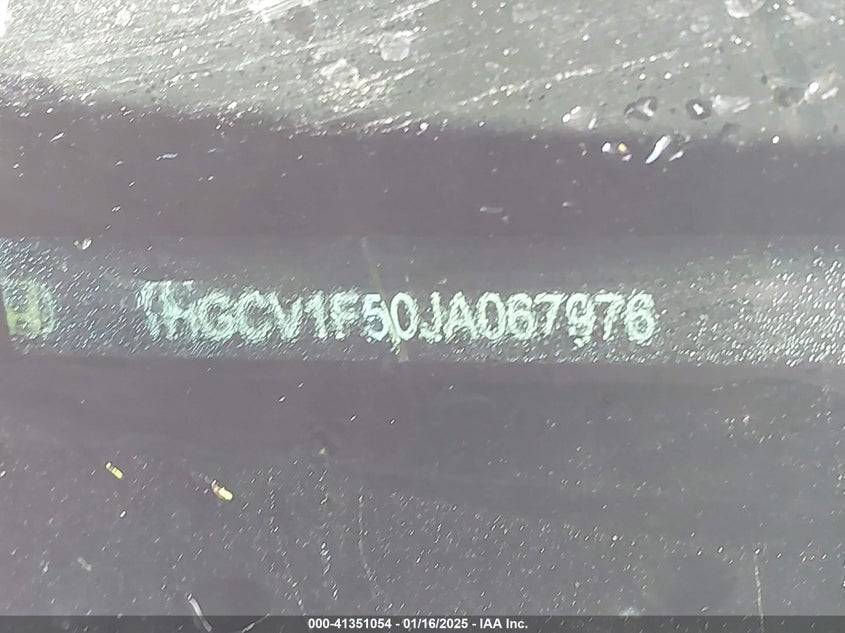 2018 HONDA ACCORD VIN: 1HGCV1F50JA067976