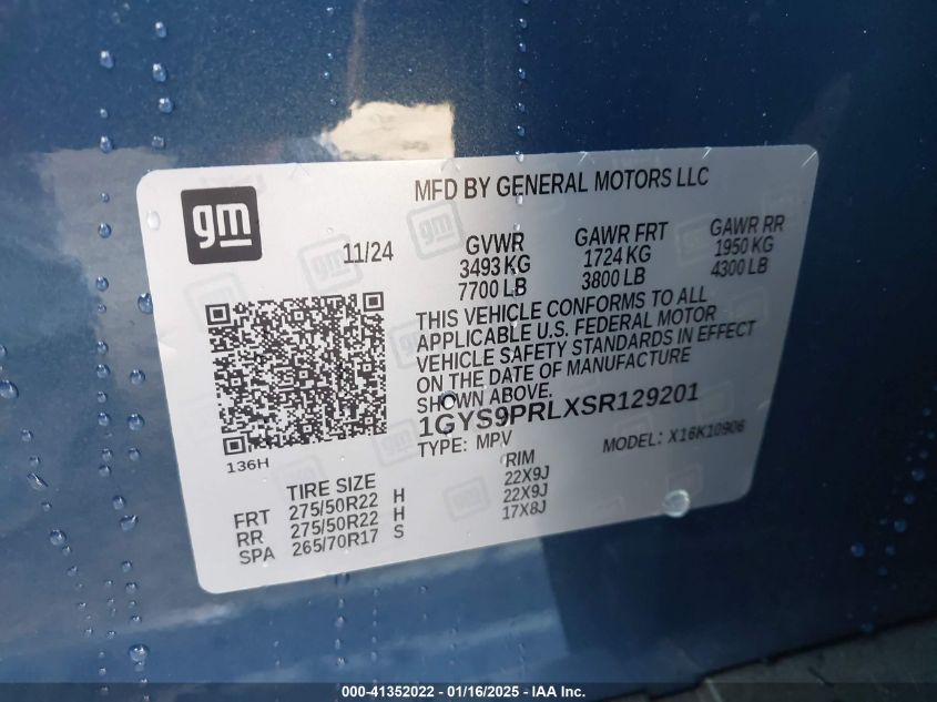 2025 Cadillac Escalade ESV - 1GYS9PRLXSR129201