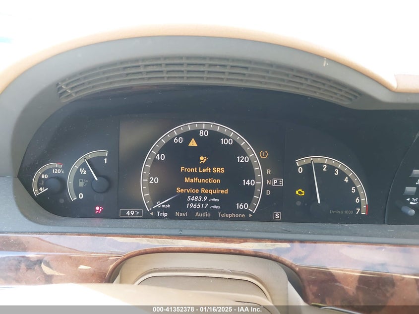 2008 MERCEDES-BENZ S VIN: WDDNG71X88A199509