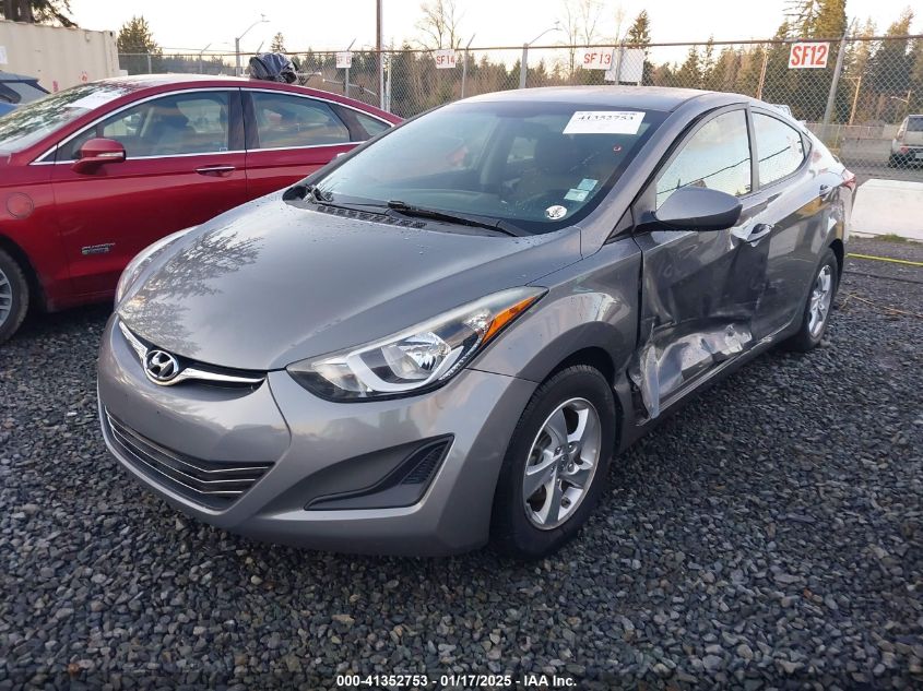 VIN 5NPDH4AE6EH515882 2014 Hyundai Elantra, SE no.2