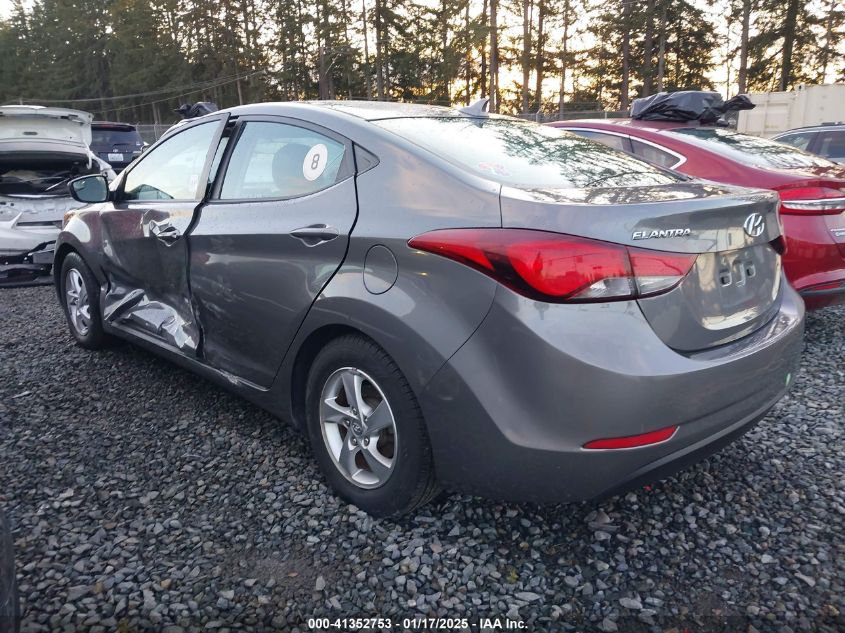 VIN 5NPDH4AE6EH515882 2014 Hyundai Elantra, SE no.3