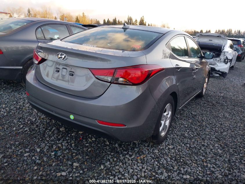 VIN 5NPDH4AE6EH515882 2014 Hyundai Elantra, SE no.4