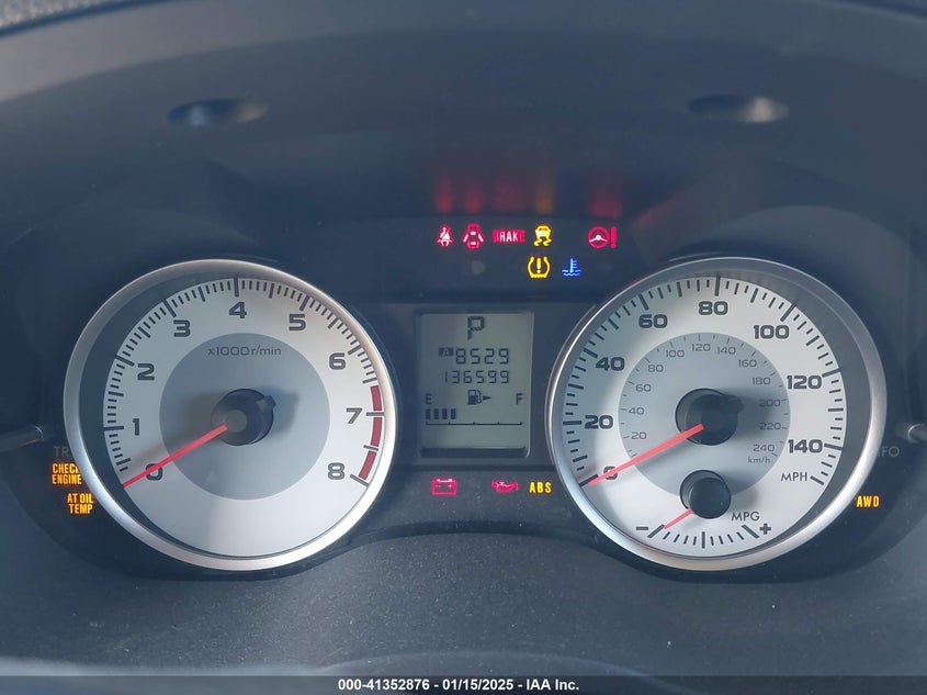 2012 SUBARU IMPREZA VIN: JF1GJAA67CH008287