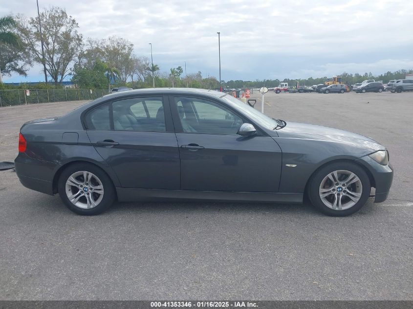 2008 BMW 328I VIN: WBAVA37598NL51104 Lot: 41353346