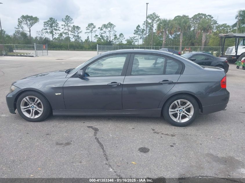 2008 BMW 328I VIN: WBAVA37598NL51104 Lot: 41353346