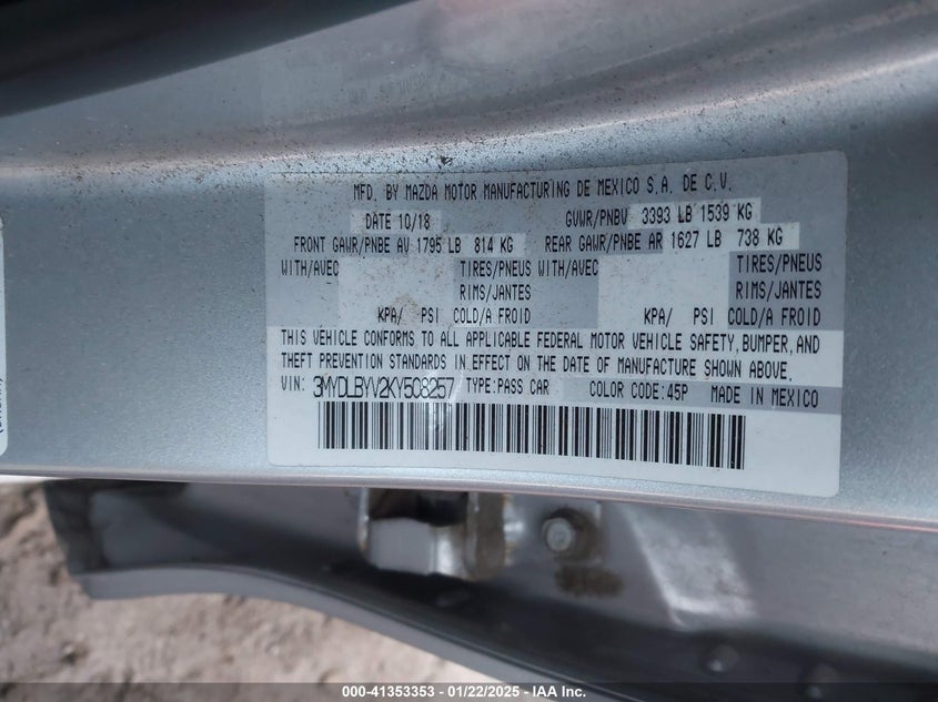 2019 TOYOTA YARIS L - 3MYDLBYV2KY508257