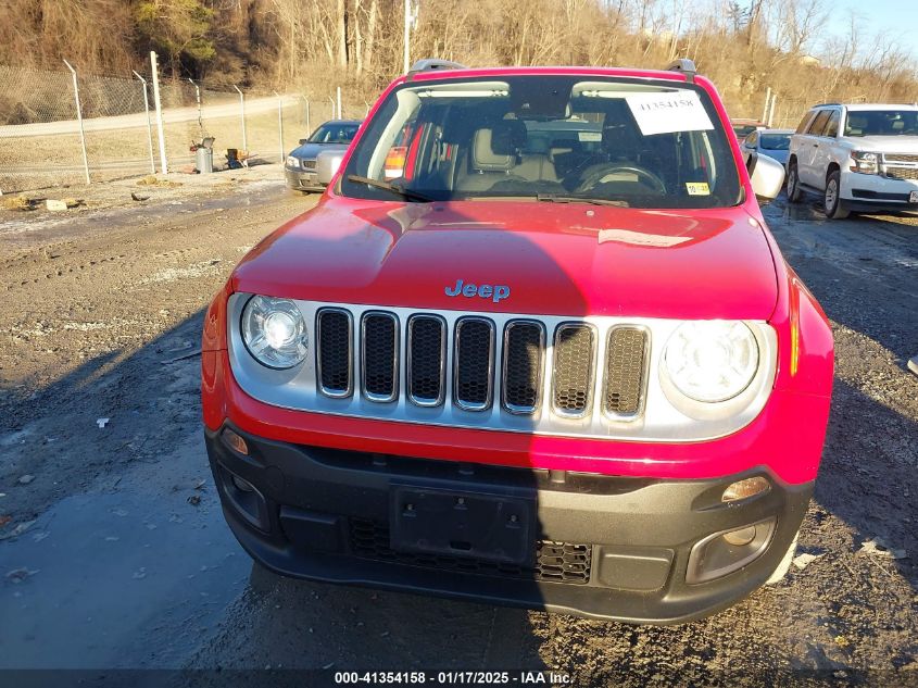 2018 Jeep Renegade Limited 4X4 VIN: ZACCJBDB4JPG78991 Lot: 41354158