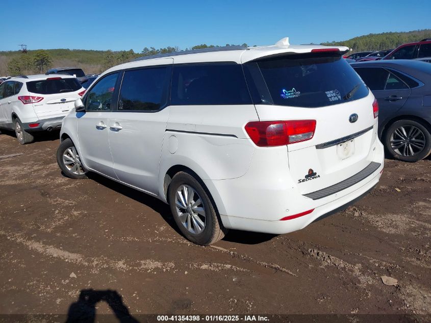 VIN KNDMB5C1XG6116200 2016 KIA Sedona, LX no.3