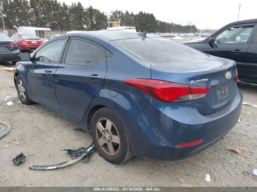 VIN 5NPDH4AE5GH693592 2016 HYUNDAI ELANTRA no.3