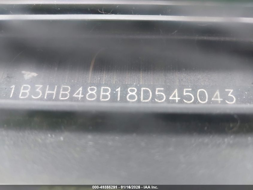 2008 Dodge Caliber Sxt VIN: 1B3HB48B18D545043 Lot: 41355291