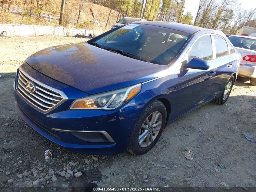 VIN 5NPE24AF6GH390478 2016 Hyundai Sonata, SE no.2