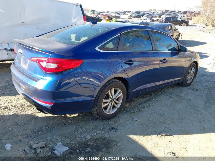 VIN 5NPE24AF6GH390478 2016 Hyundai Sonata, SE no.4