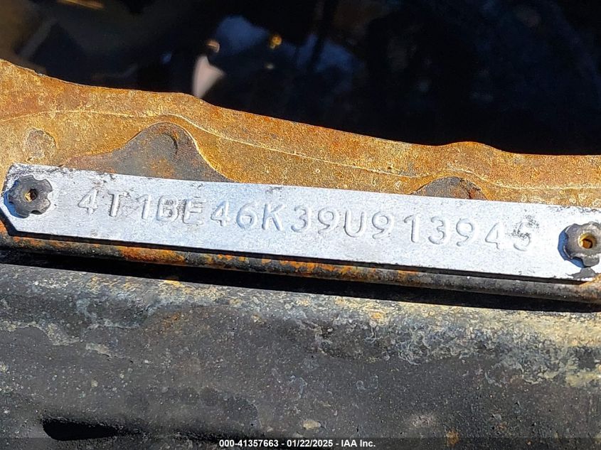 2009 Toyota Camry Le VIN: 4T1BE46K39U913945 Lot: 41357663