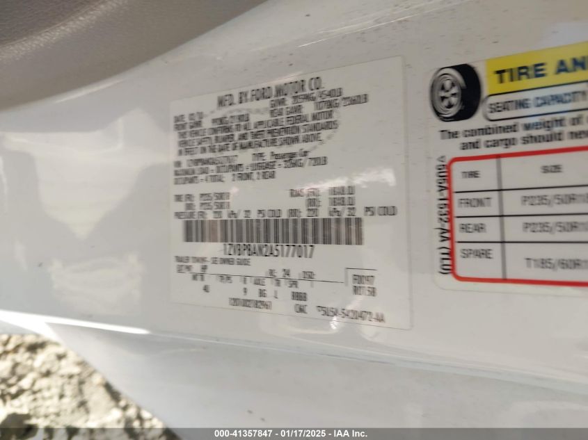 2010 Ford Mustang V6/V6 Premium VIN: 1ZVBP8AN2A5877717 Lot: 41357847