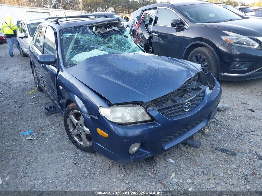 2002 Mazda Protege5 blue hatchback gasoline JM1BJ245721611535 photo #1