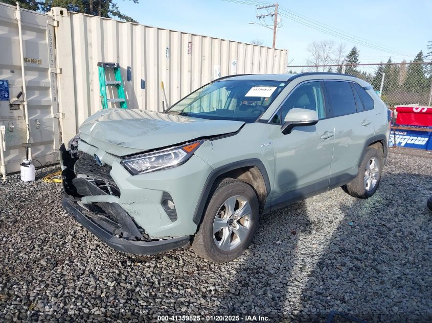 VIN 4T3RWRFV5MU038693 2021 Toyota RAV4, Hybrid Xle no.2