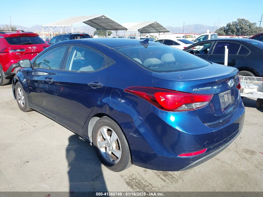 VIN 5NPDH4AE0FH622251 2015 HYUNDAI ELANTRA no.3