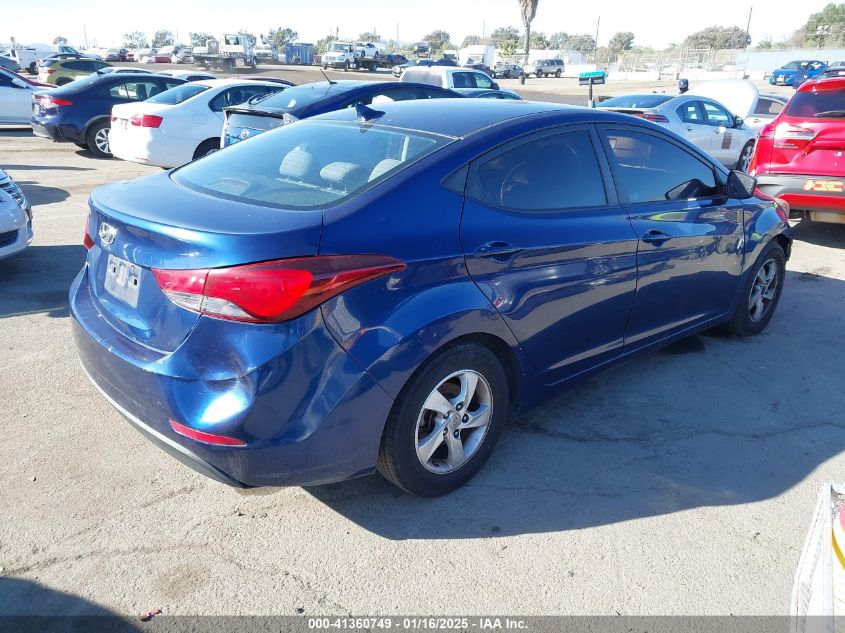 VIN 5NPDH4AE0FH622251 2015 HYUNDAI ELANTRA no.4