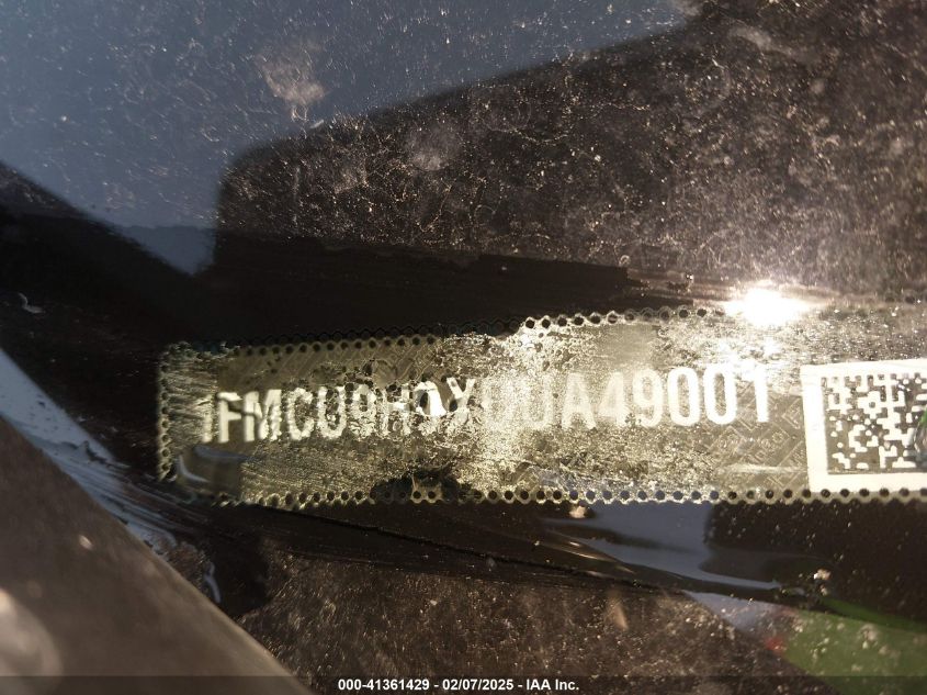 2013 Ford Escape Sel VIN: 1FMCU9H9XDUA49001 Lot: 41361429