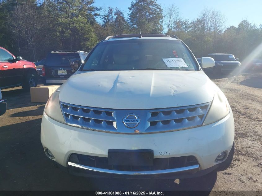 2006 Nissan Murano Sl VIN: JN8AZ08T66W411339 Lot: 41361985