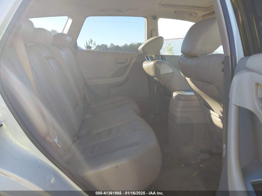 2006 Nissan Murano Sl VIN: JN8AZ08T66W411339 Lot: 41361985