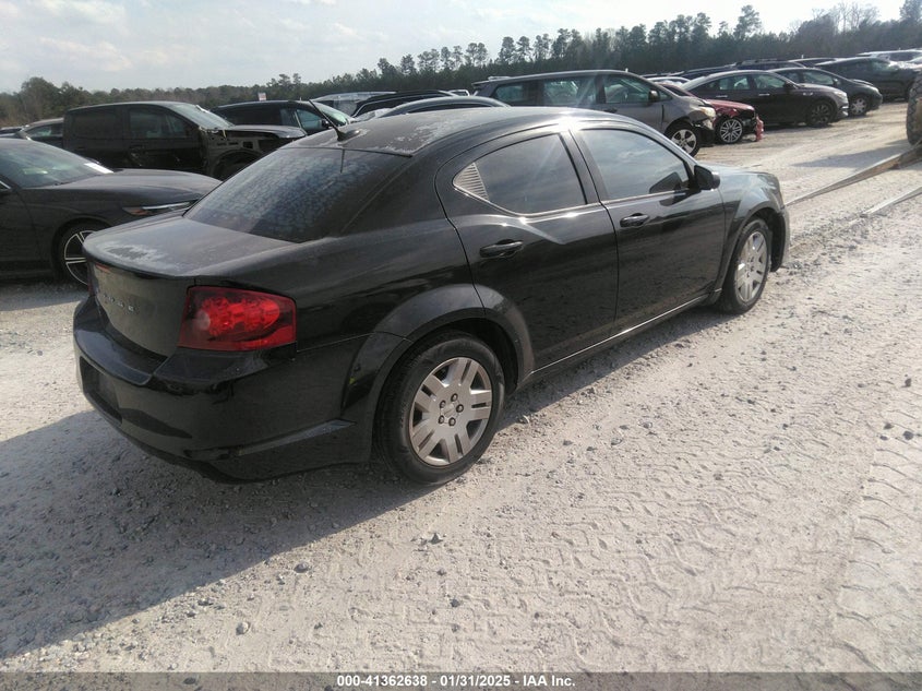 Vin: 1c3cdzab5dn534291, lot: 41853104, dodge avenger se 20134