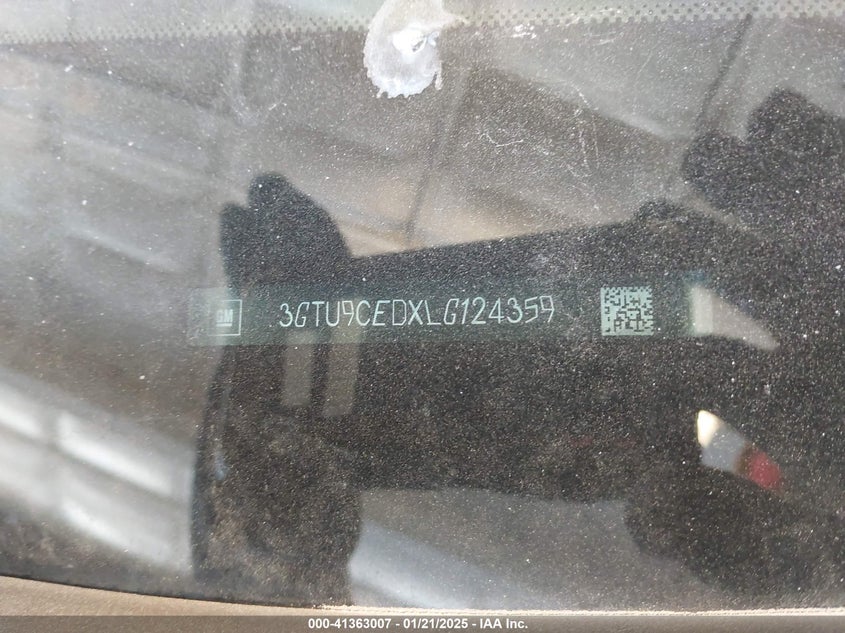 2020 GMC SIERRA 1500 4WD  SHORT BOX ELEVATION - 3GTU9CEDXLG124359