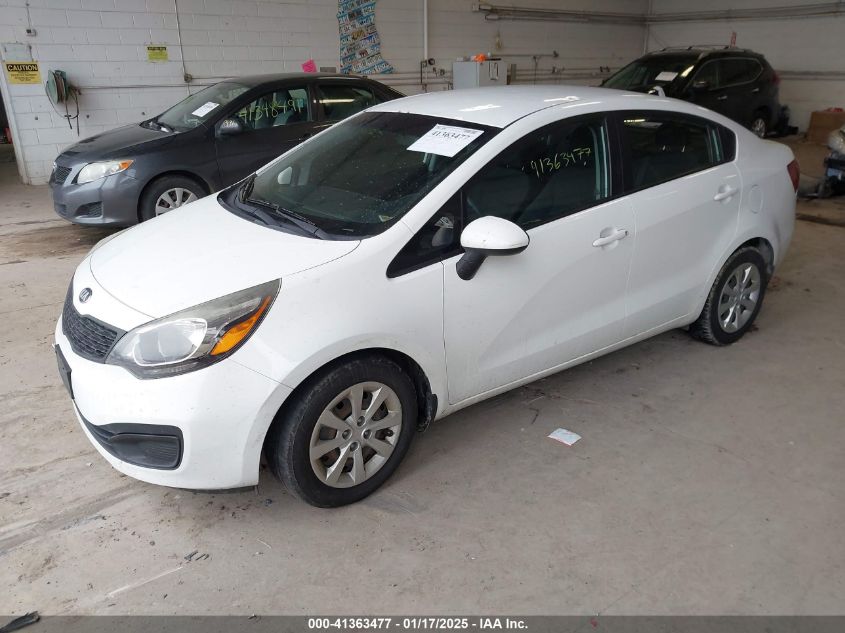 VIN KNADM4A30E6413477 2014 KIA Rio, LX no.2