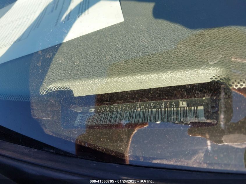 2011 Chevrolet Tahoe Lt VIN: 1GNSCBE05BR195443 Lot: 41363785