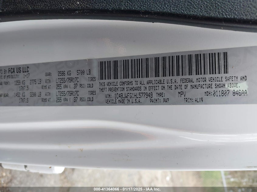 2017 JEEP WRANGLER UNLIMITED RUBICON HARD ROCK 4X4 - 1C4BJWFG1HL577949