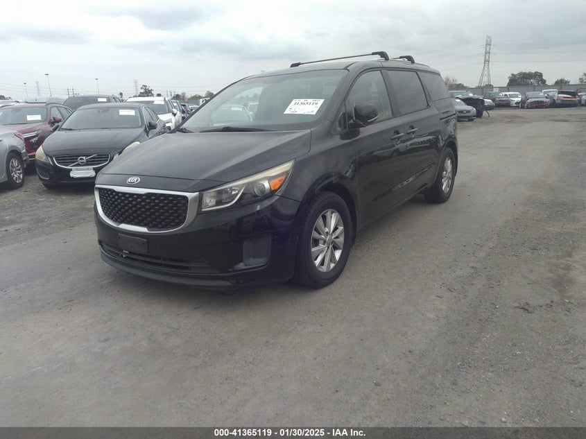 Vin: kndmb5c11f6045158, lot: 41855585, kia sedona lx 20152