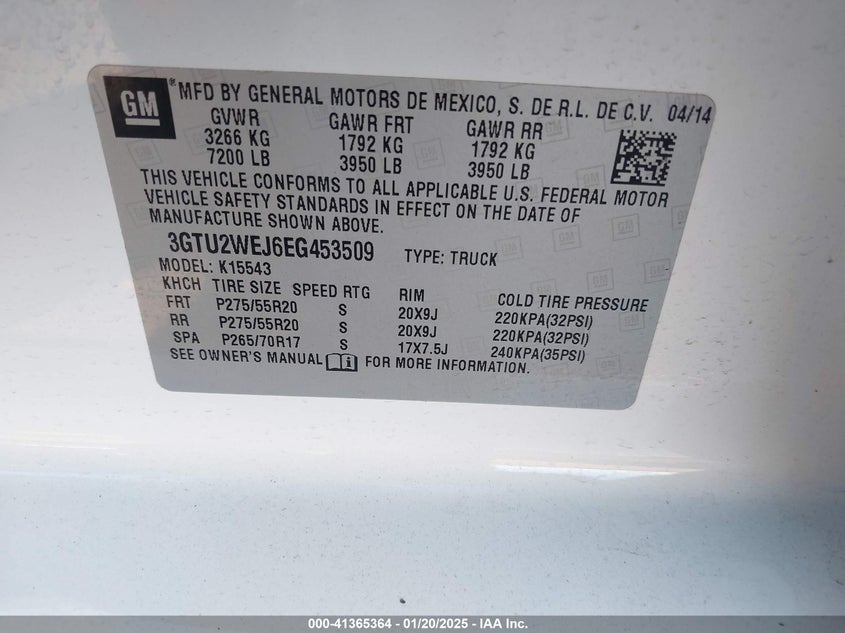 2014 GMC SIERRA 1500 DENALI - 3GTU2WEJ6EG453509