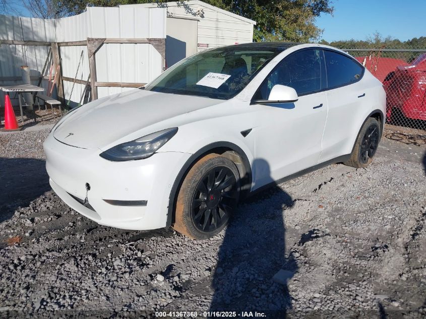 VIN 5YJYGDEE4MF076953 2021 TESLA MODEL Y no.2