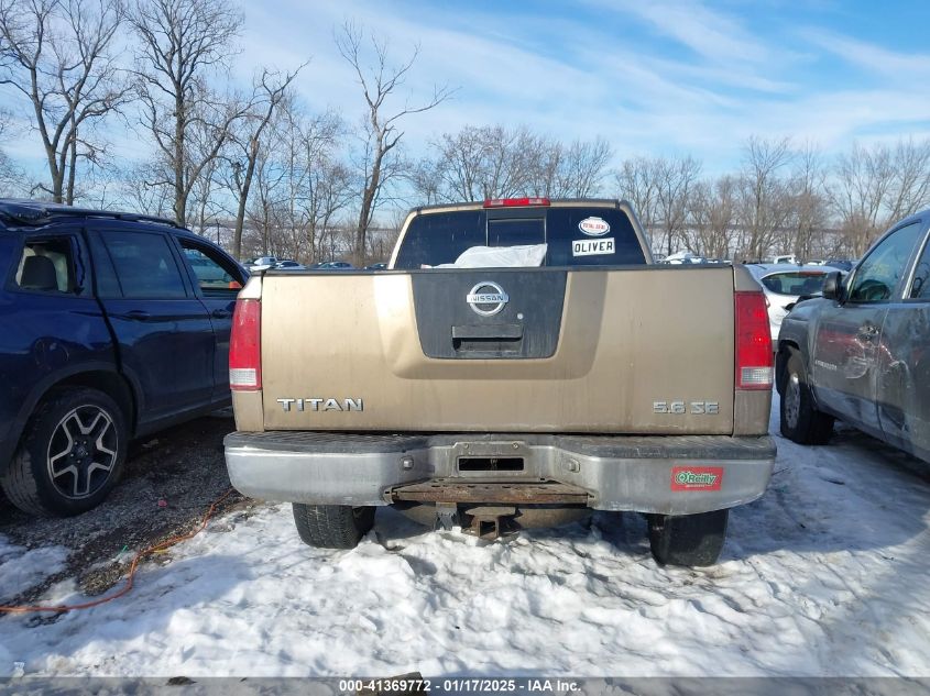 2004 Nissan Titan Se VIN: 1N6AA06A04N574640 Lot: 41369772