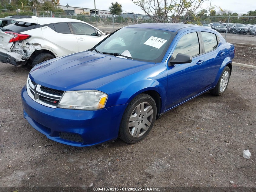 2013 DODGE AVENGER VIN: 1C3CDZABXDN702507