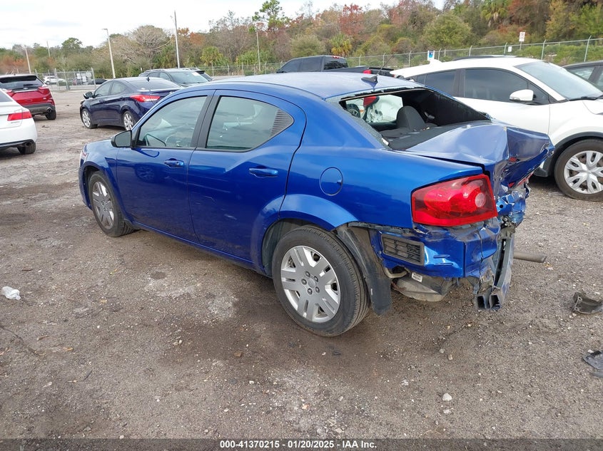 2013 DODGE AVENGER VIN: 1C3CDZABXDN702507