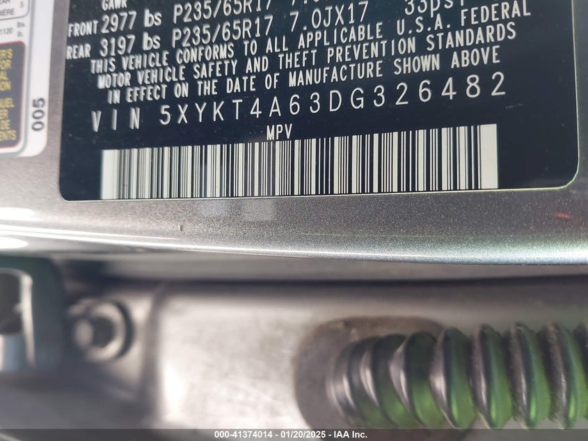 2013 KIA SORENTO LX - 5XYKT4A63DG326482