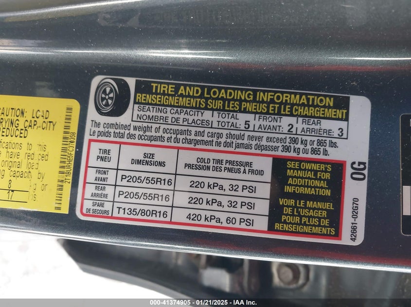 2015 TOYOTA COROLLA LE - 2T1BURHE5FC370358