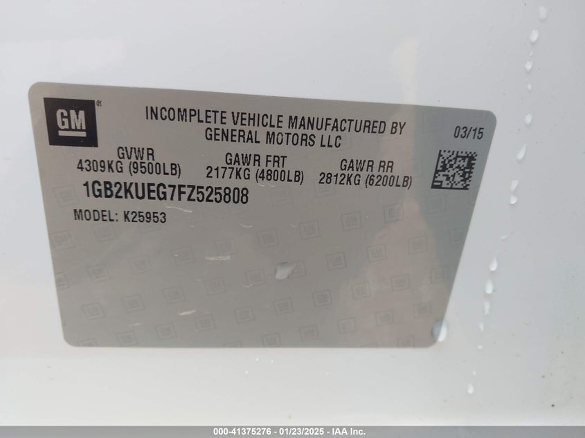 2015 CHEVROLET SILVERADO 2500HD WT - 1GB2KUEG7FZ525808