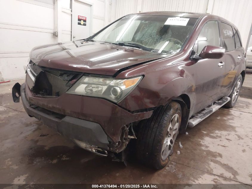 2008 Acura Mdx VIN: 2HNY28298H543616 Lot: 41376494