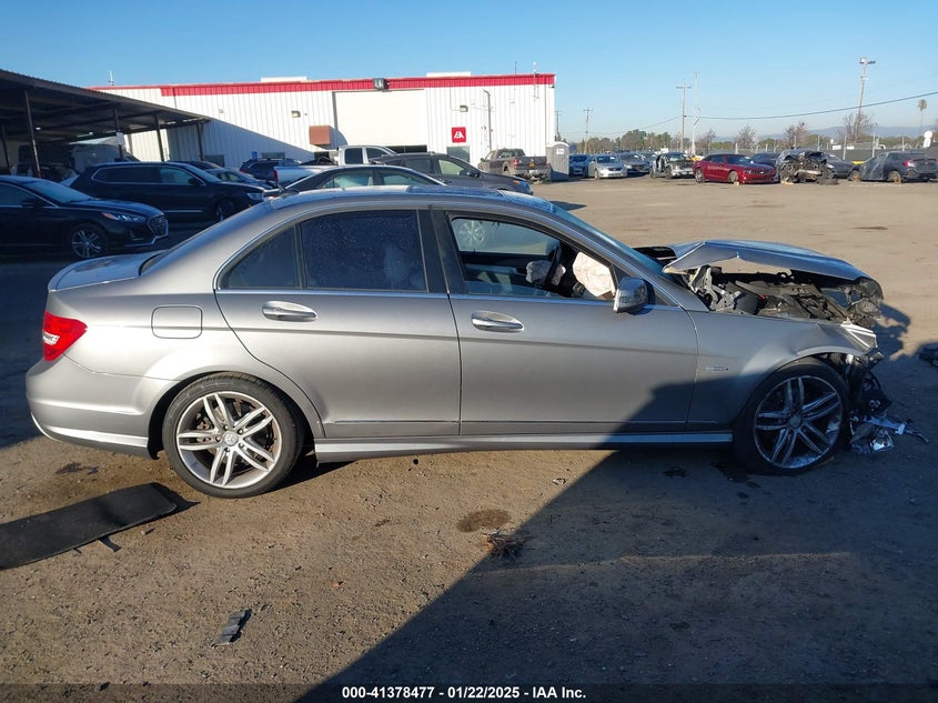 2012 MERCEDES-BENZ C VIN: WDDGF4HB9CR193796