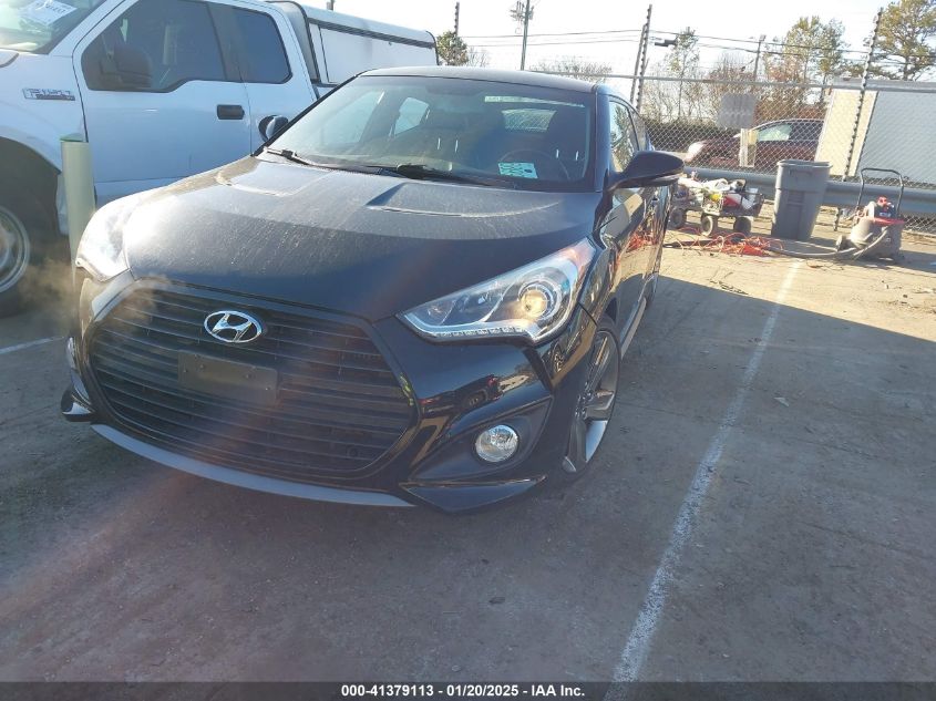 VIN KMHTC6AE7FU221321 2015 Hyundai Veloster, Turbo no.2